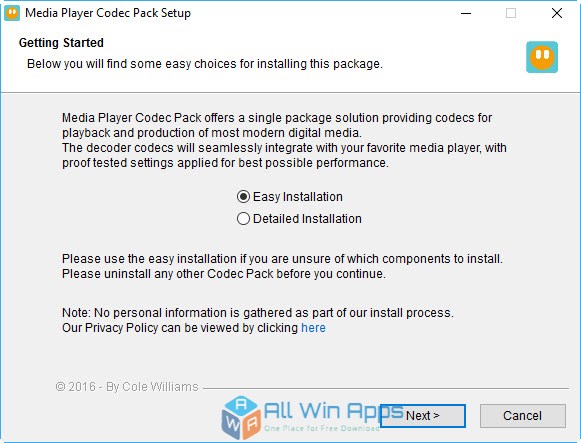 Media Player Codec Pack 4.4.5.707 Offline Installer Download