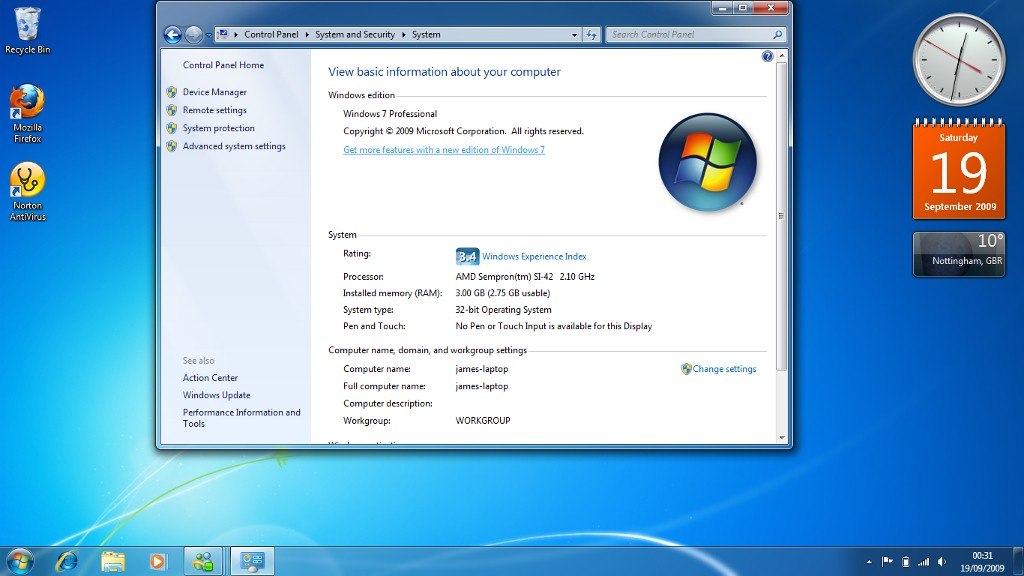 windows 7 home premium 32 bit