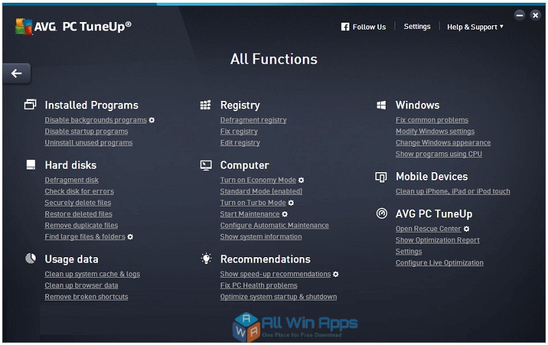 AVG PC TuneUp 2018 16.7 Direct Link Download